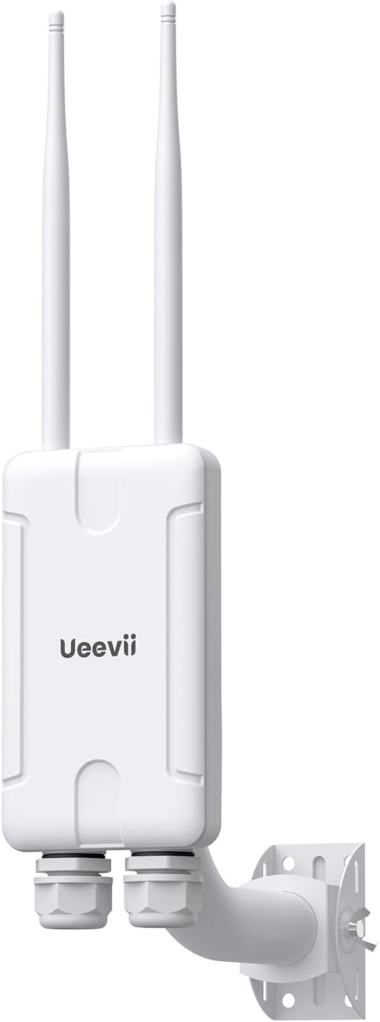 WiFi 6 Outdoor Access Point, AX3000 Dual-Band 2.4G/5G Extender, 656FT Wide Coverage, Includes Bracket & SFP Module, 48V POE Power, RJ45 & SFP Ports, IP67 Weatherproof Design