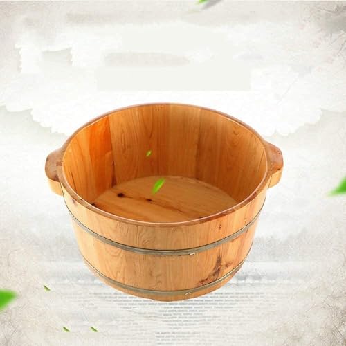 Barril de baño para pies de cedro natural 21cm alto miniatura 2