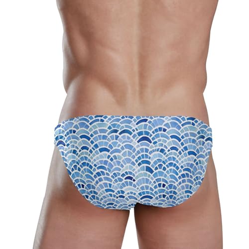 Boho Bohemian Geometric Rainbow Swim Briefs for Men Swimsuit Bikini Swimwear S A1102393