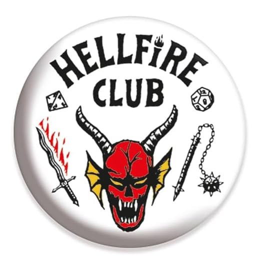 Pyramid International Stranger Things 4 Hellfire Club Insignia, estilo moderno, metal, unisex, 1.0 unidades, Nc, Talla única