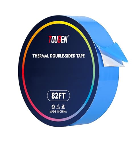 Image of 0.25 x 20mm x 82FT Thermal Conductive Double-Sided Tape - Insulation for Heat Sinks & High-Power Electronics LED Strips, 3D Printing Beds, Computer CPU