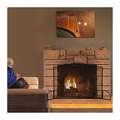 Pantallas para chimenea decorativas de salón con patrón geométrico 6