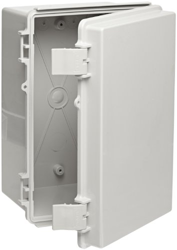 BUD Industries NBF-32316 Plastic Outdoor NEMA Poly PBT Blend, 11.99" L x 7.99" W x 5.22" D, Gray