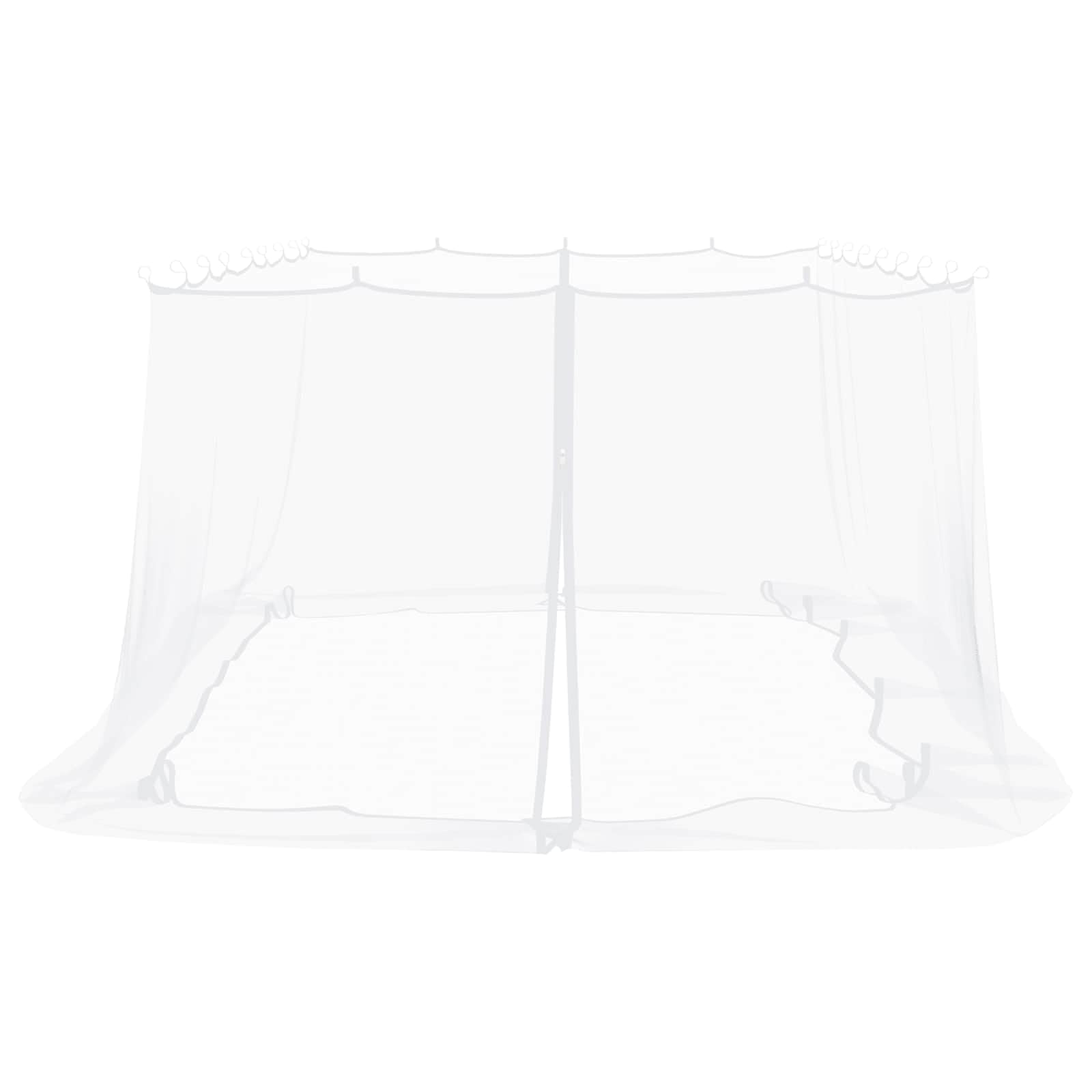 Moustiquaire pour tonnelle - 6 x 3 m - Blanc - Polyester Mesh 220 - Moustiquaire pour extérieur, camping, randonnée, trekking, nature, vacances