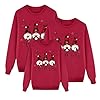 Sudaderas Navidad Familia Jersey Navidad Familia Mujer Hombre Niño Niña Chica Chico Manga Larga Pullover Christmas Jumper Blusas Cuello Redondo Tops Larga Pullover Blusas