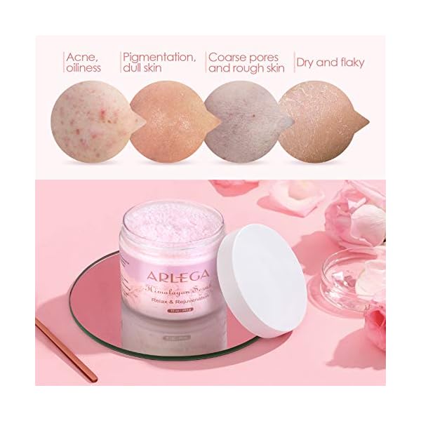 Body Scrub, Himalayan Salt with Strawberry and Coconut Oil, Exfoliating Salt Scrub to Deep Cleansing, Scrub Away Dead Skin and Moisturize Skin, Relax and Rejuvenate Body, 10 oz (SWEET)