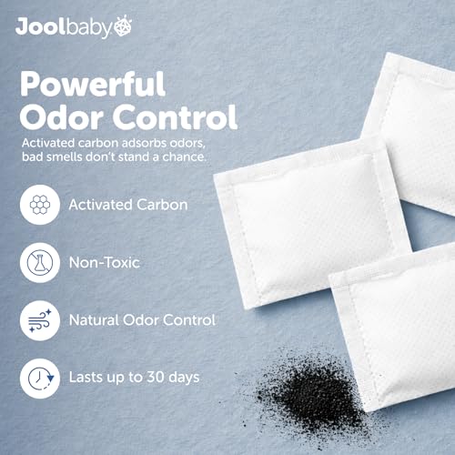 Jool Baby Diaper Pail Deodorizers – Activated Carbon Helps Eliminate Odors & Keep Your Nursery Smelling Fresh – Fragrance-Free (6 Pack)