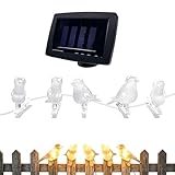 Solar String Lights with Clips, LED Outdoor Solar Powered Lighting System, Garden Fence Hanging Decorative Light Kit, Waterproof Yard String Lights for Patio Backyard Pathway Use