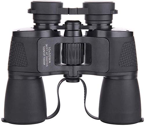 Prismáticos 10X50 compactos HD BAK4 Prisma FMC Lente para observación de aves al aire libre Caza Conciertos Fútbol Baloncesto Turismo Telescopio con correa Bolsa de transporte y soporte para teléfono