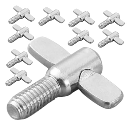 10 piezas de tornillos de ala para platillos de batería de fácil instalación para kits de batería
