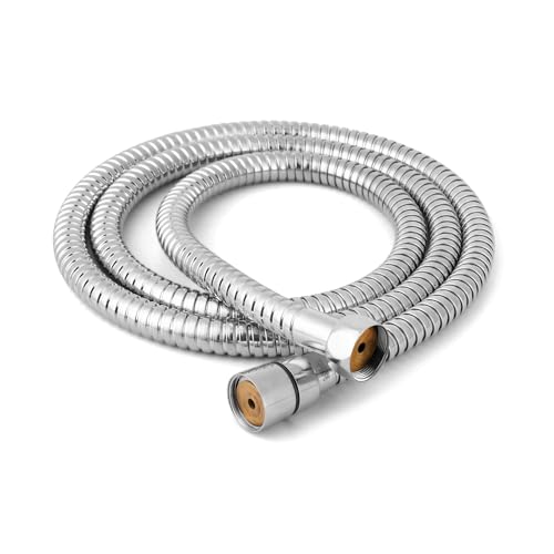 Image of Mila Hose SS304 PVC Braided 1.5M with Brass Nut | Chrome Finish Bathroom & Kitchen Accessory | Flexible, Leak-Proof & Corrosion Resistant Pipe | 3-Year Warranty