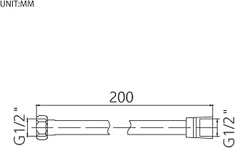 GRIFEMA G852-20 Universal Anti-Twist Rubber Shower Hose, 2.0 M, PVC Flexible Pipe Cable, White [Amazon Exclusive]