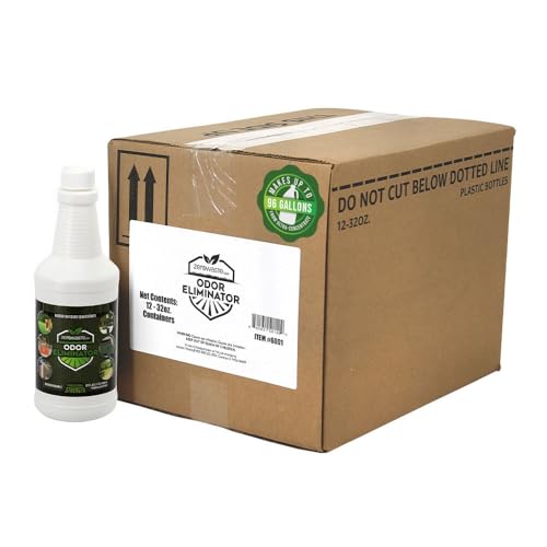 Image of ZERO WASTE USA Odor Eliminator Ultra Concentrate - Commercial Strength Enzyme Cleaner - Eliminates odors from Any Organic Matter - Made in USA - Makes up to 96 Gallons (12-32 fl oz)