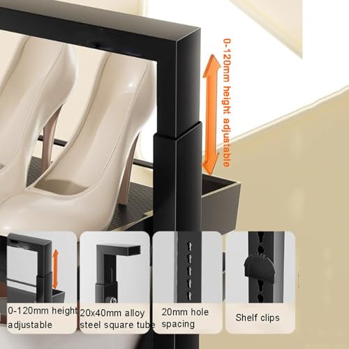 Zapatero extraíble giratorio apilable, armario de almacenamiento extraíble, organizador de estante Vertical Ajustable, organizador de Zapatero extraíble de 12 niveles: almacenamiento de Meta