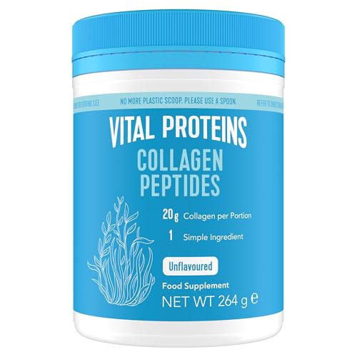Vital Proteins Collagen Peptides Powder Supplement (Type I, III), Unflavoured Hydrolyzed Collagen-Hair, Skin, Nail Support Supplement, Paleo, gluten free, Non-GMO, 20g per Serving 264g Canister, 1Pack