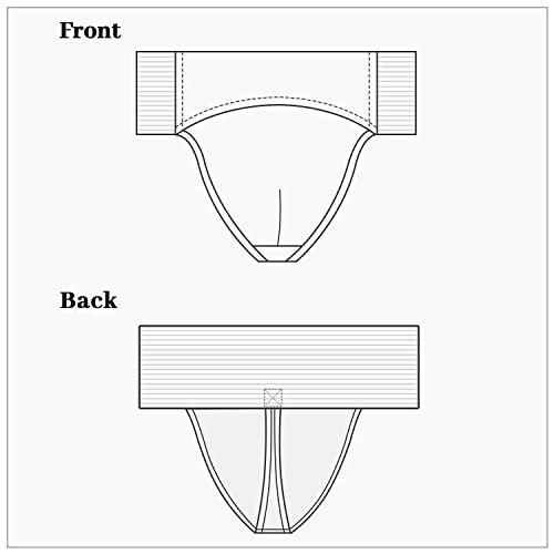 Men's Thong Dance Belt,Wide Elastic Waistband(W23402-06-M) Black3