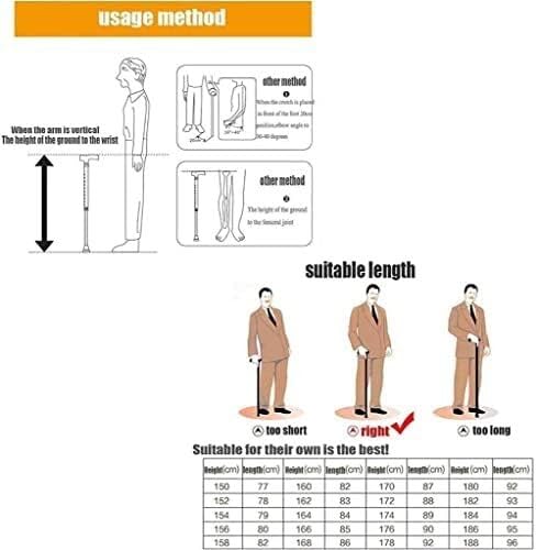 Bastón plegable con luz LED, 5 niveles de altura ajustables, para hombres o mujeres, discapacitados y ancianos, con base de 3 patas, máx. 100 kg