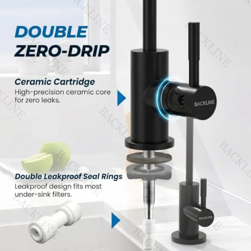 Image of B Backline Stainless Steel 304 Grade Ro Water Purifiers Tap /Faucet | 360 Rotatable Ro Tap | Clean Drinking Water Purifier Filter Faucet (Black Matt)