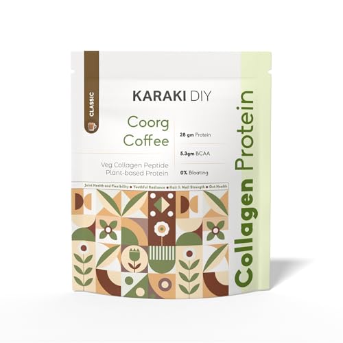 Image of Vegan Collagen Protein Powder | Coorg Coffee - Classic Flavour | Pack of 2 x 675g | 30 Days Supply | 28g Protein per Serving | 6000mg Collagen Peptides, BCAA & Essential Amino Acids | UNISEX