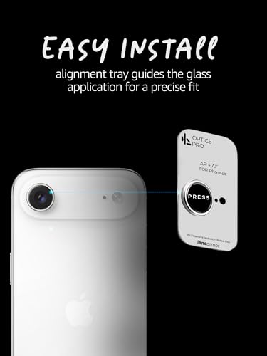 Image of Lensarmor Compatible with iPhone Air Camera Lens Protector Cloud White (2-Pack) - 9H Tempered Glass, Military-Grade Anti-Scratch, Slim & Case-Friendly, Easy Install Frame