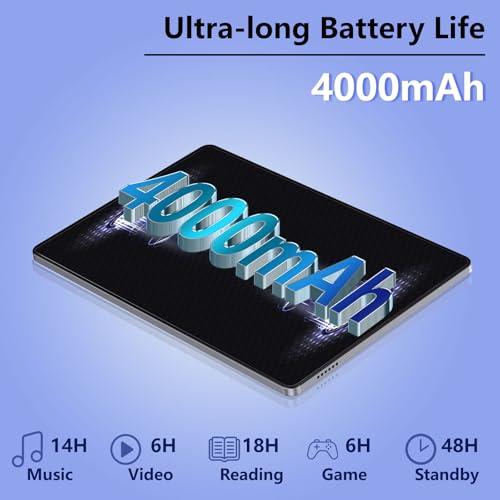 Image of 10.1 inch Android Tablet, 8GB RAM, 128GB Storage, Android 12 Oct-core Processor, 5 Million + 13 Million Dual Cameras, WiFi Bluetooth 1TB IPS Extended Full HD Display,