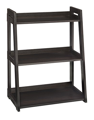 ClosetMaid 3312 No-Tool Assembly Wide 3-Tier Ladder Shelf, Black Walnut