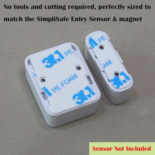 Image of ONTEN Replacement Adhesive Tape Compatible with SimpliSafe Entry Sensor - 32 Pre-Cut Double-Sided Pads - Easy Install, Strong Hold for Sensors & Magnets - Pack of 16 Sensor Pads & 16 Magnet Pads