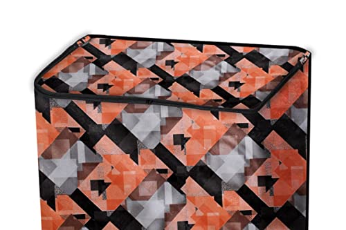 Image of Stylista PVC Washing Machine Cover Compatible for GODREJ 8.5KG Semi-Automatic Top Loading WS Edge DIGI 85 5.0 PB2 M GPGR, Chekered Pattern Orange