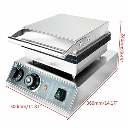 Waffelmaschine 1700W Küche Antihaftpfanne Weizenstiel Waffelmaker Waffeleisen Kommerzielle 4 Weizenstielwaffeln 50-300℃ fur Kommerzielle und Hause – Bild 4