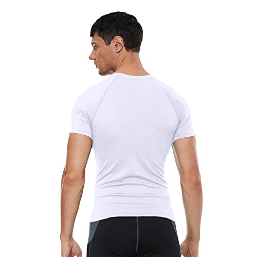 YEL Compression Shirt Men Short Sleeve T-Shirt Top Baselayer Undershirts for Workout Gym Football Basketball Cool Dry4