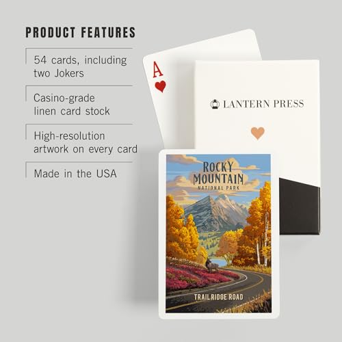 Baraja de poker Lantern Press Rocky Mountain 52 cartas miniatura 3