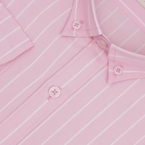 Image of GHPC 100% Cotton Chalk Striped Full Sleeves Regular Fit Formal Shirt for Men