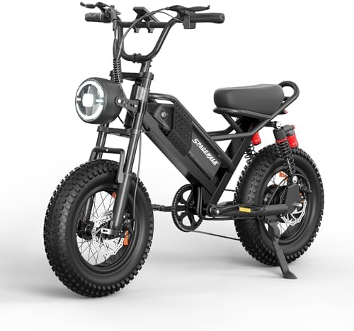 Spacewalk Small Electric Bike,16" Fat Tire Ebike,Compact Design,More Suitable for Riders Under 5