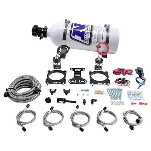 Nitrous Express 2024+ 5.0L Mustang Dual Throttle Body Plate System - 5lb Bottle