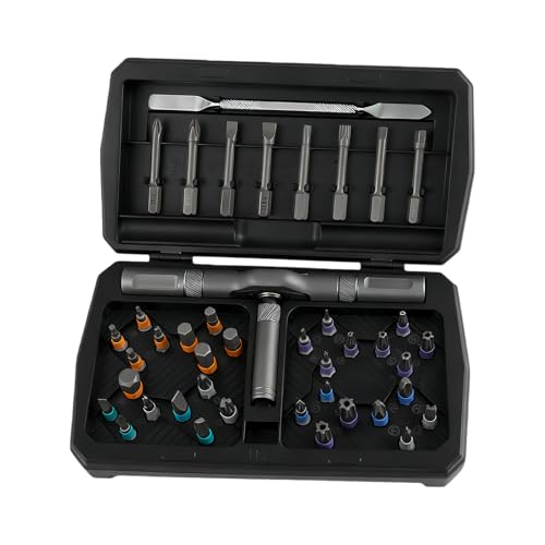 Destornillador magnético 43 en 1, herramienta de reparación manual magnética portátil | Juego de destornilladores de trinquete, para casa, garaje, bicicleta, electrodomésticos, gafas de sol, gafas de