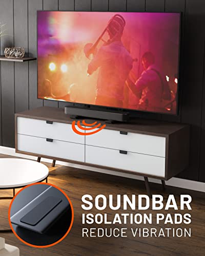 Echogear Universal Large Tv Stand - Height Adjustable Base For Tvs Up To 77" - Wobble-Free Replacement Stand Works W/Any Tv Including Vizio, Tcl, Samsung & More - Flat Design Compatible W/Soundbars #TOP7