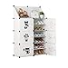 Regał na buty regałowe, 2 kolumny, 6 poziomów, tworzywo sztuczne, Withdoor Removable Storage 24 pary butów do spania salon 85 x 32 x 127 cm (kolor: biały)
