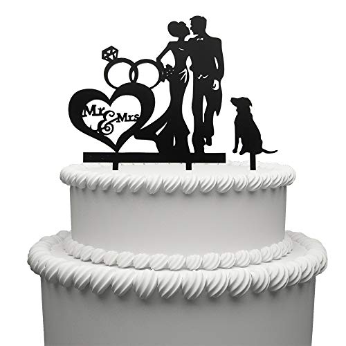 Best Cake Topper With Dog Mrs