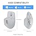 Rapoo MT760 Multi-Device Wireless Mouse, Bluetooth 5.0 and 2.4G Multi-Mode Connection, Up to 4 Devices, 11 Programmable Buttons, 4K DPI, 90 Days Battery Life, PC, Light Grey