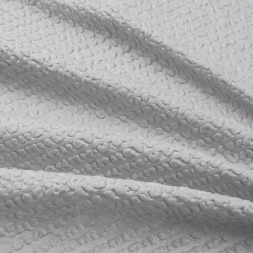 Image of HOMETHREADS Embrace Luxury with Our 6-Feet Long Premium Polyester Shower Curtain with 12 Hooks for a Lavish Bathroom Ambiance | Stylish, Splendid, and Perfectly Sized (Waffle L.Grey, 180x200cm)