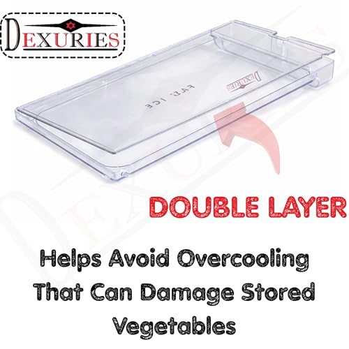 Image of DEXURIES Glossy Crystal Clear Dual Layered Freezer Door ICE Cooling for Whirlpool Direct Cool Single Door Fridge /Refrigerator (Round Lock) Match Size & Shape (Whirlpool Gen-Y Size 36CM X 18.8CM)