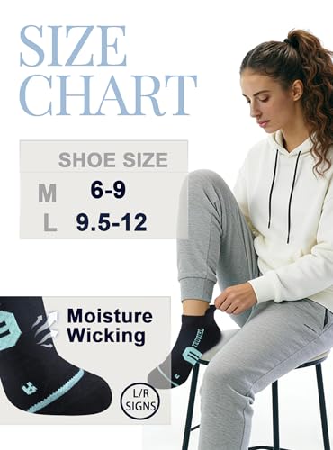 Image of Trusiel Women Ankle Compression Athletic Running Socks No Show Low Cut 5 Pairs