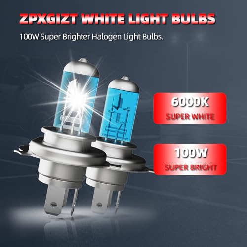 Image of Light Bulbs Fit For Ford Escape 2001-2004,9003 High Low Beam High Performance Halogen Headlight Bulb Combo, 6000K White Light, Pack of 2