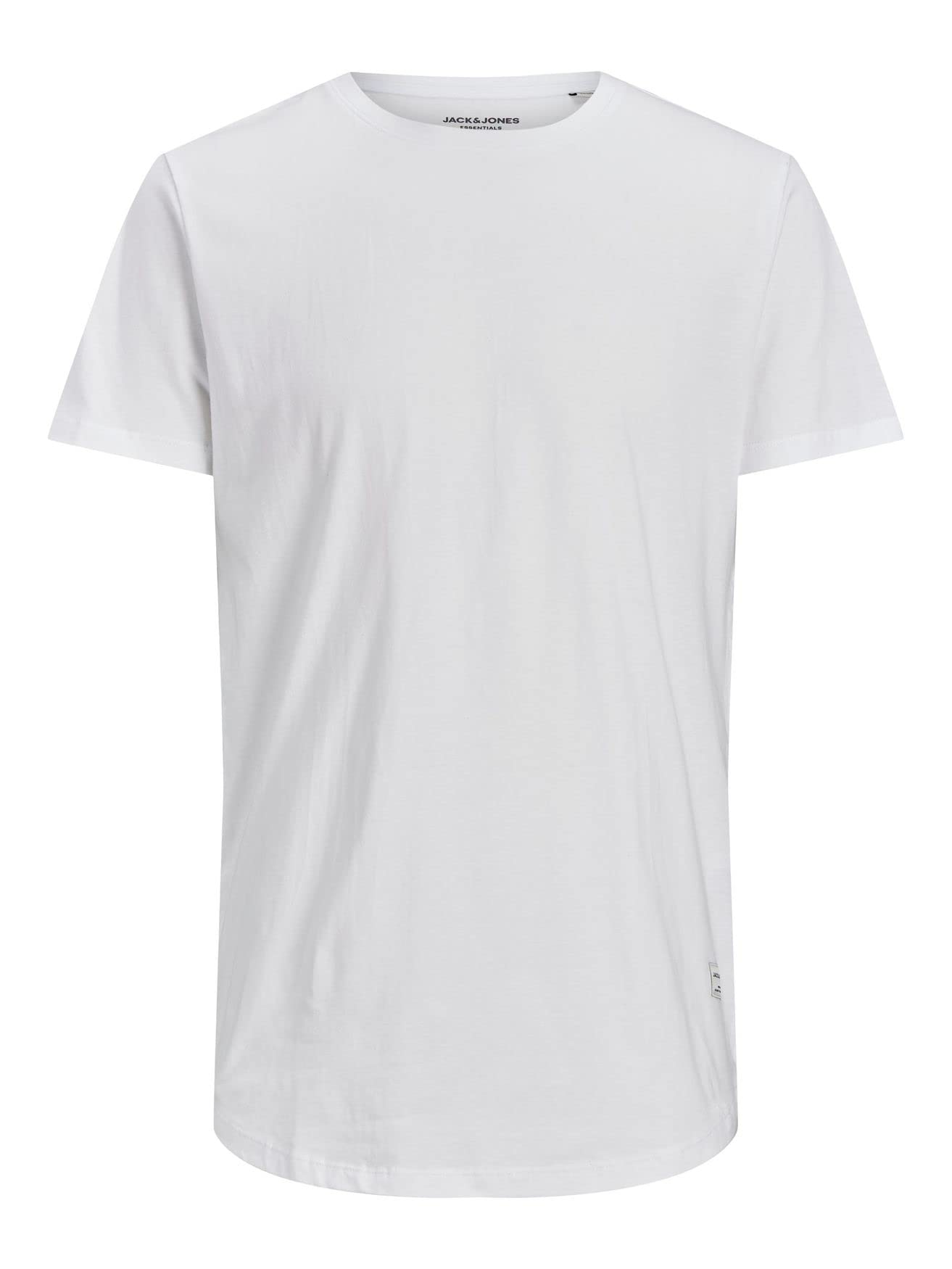 JACK&JONES PLUS Men's Jjenoa Tee SS Crew Neck Noos Ps T-Shirt, White, XXL
