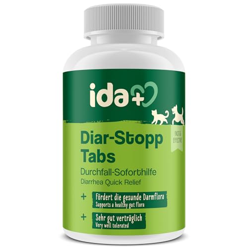 Ida Plus Diar-Stopp Tabs - Kautabletten gegen Hunde-Durchfall - Durchfallmittel - Hund-Darmflora aufbauen...