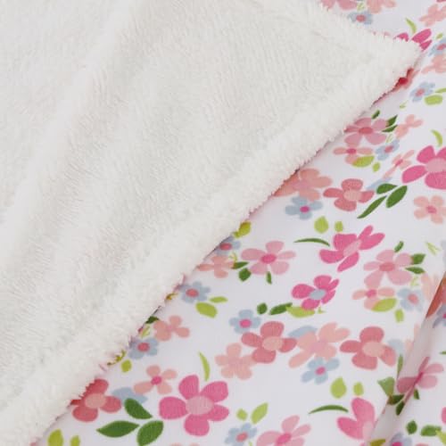 Image of CREVENT 30''X40'' Cute Cozy Fluffy Warm Baby Blanket for Girls Boys Infants Toddlers' Bedding /Crib /Cot /Stroller, Baby Shower Birthday Newborn's Gift - Wildflower