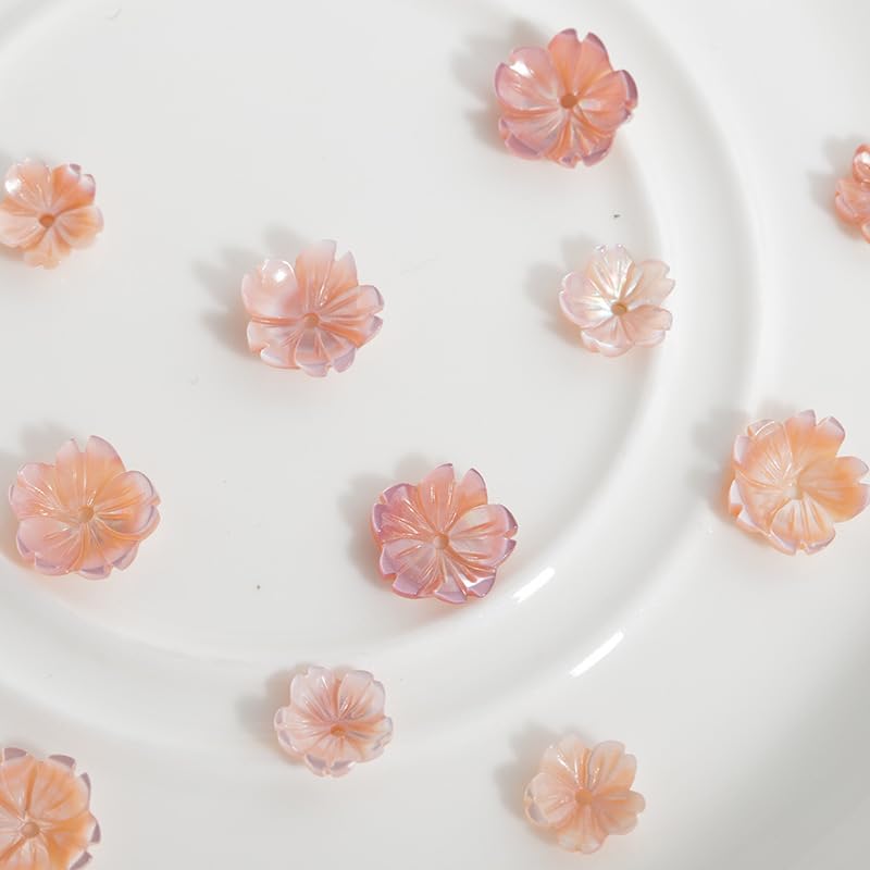 Puste koraliki dystansowe Filigranowe nakładki na Różowe akrylowe nakładki na koraliki kwiatowe 8-12 mm 20-100 szt.(Pink 100pcs,12mm)