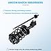 AMCCM Front Struts Complete Assembly with 10pcs Suspension Kit Fit for 2001-2010 for Chrysler for PT Cruiser Replace Tie Rod End Control Arm and Ball Joint Assembly Stabilizer Bar Link