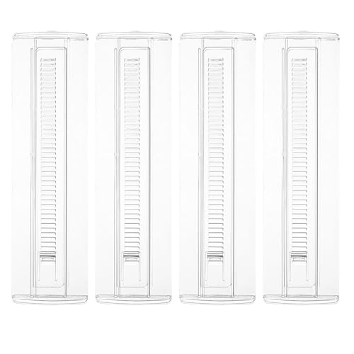 DOITOOL Divisores de Cajones de Cocina Ajustables Transparentes 4 Piezas, Organizador Expandible de Plástico Resistente para Utensilios, Ropa Interior y Armarios, Separadores