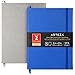 Produktbild Arteza Notizbücher Set gepunktet, 15.2 x 20.3 cm (2er Pack Bullet Journal, Kobaltblau und Grau), Notizbuch Hardcover Set mit 96 Blatt gepunktetem Papier